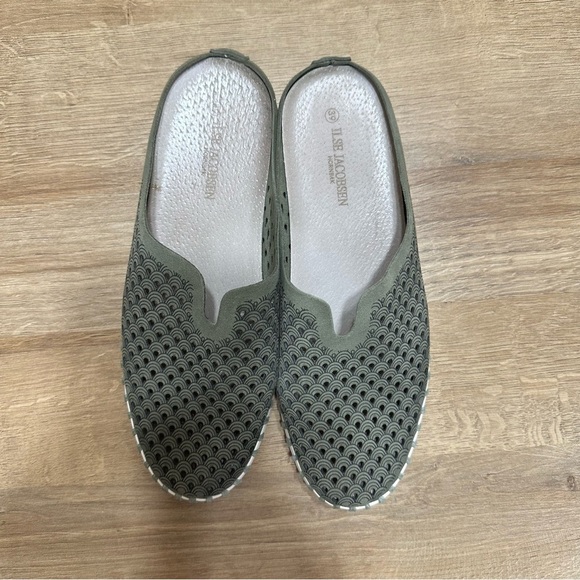 Ilse Jacobsen Leather Tulip Slip On Olive Comfort - Picture 7 of 9